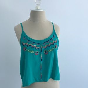 Green Nordstrom Crop Top Tank